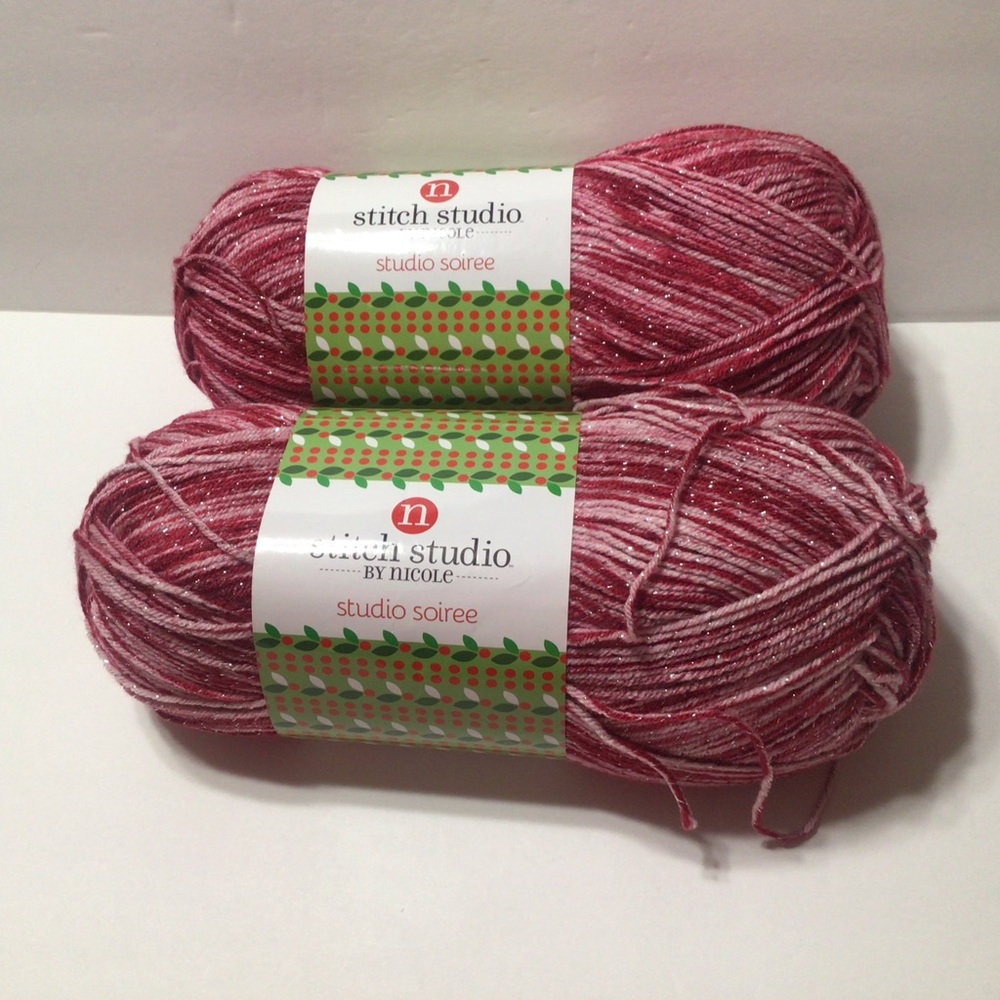 Stitch Studio by Nicole Cranberry Yarn (2 Skeins)